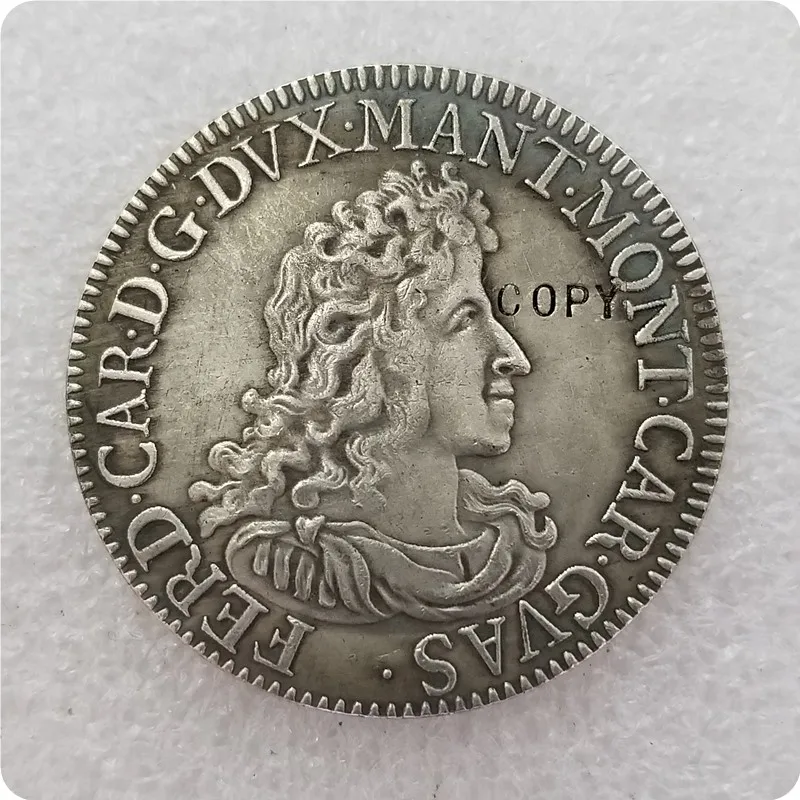 Итальянские Штаты 1706 1 Scudo-Ferdinand Charles копия монет-Реплика монет медаль