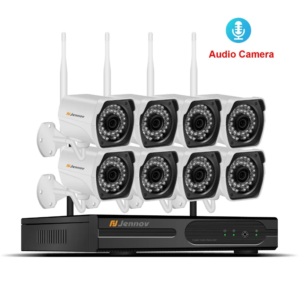 

8CH CCTV System Wireless 960P NVR With 1.3MP Outdoor Waterproof Audio Record Wifi Security Camera System Vedio Surveillance Kit