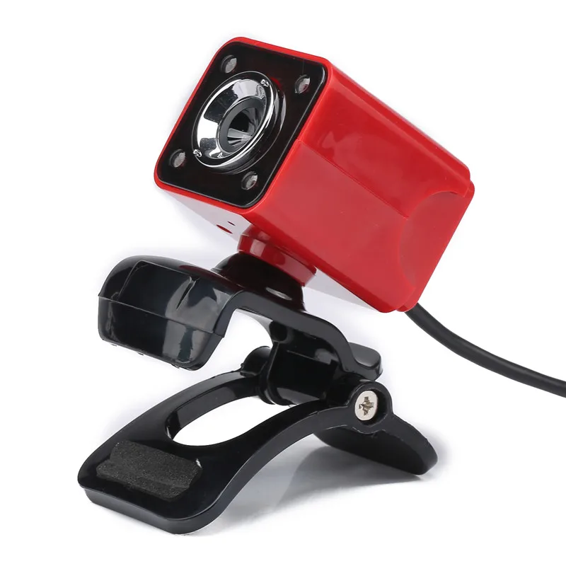 

USB 2.0 web camera High Definition HD Webcam 12M Pixel 4 LED Light Computer Webcam 360 Degree Rotatable Web Cam Camera with MIC