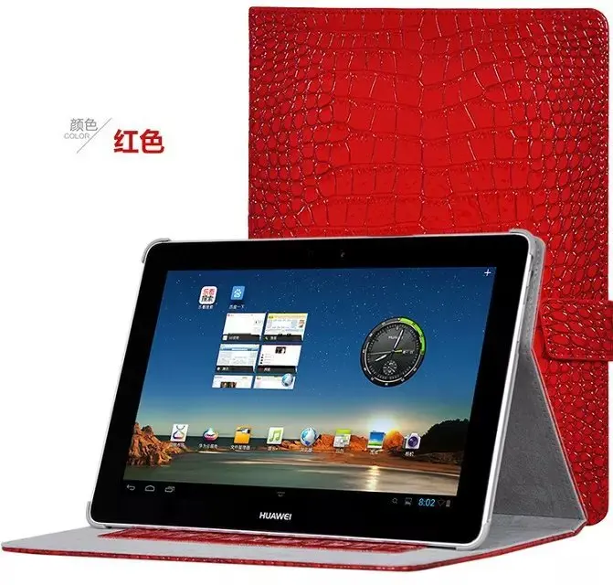 

For Huawei MediaPad 10 FHD 10 Link S10-101/201 10.1" inch Tablet Crocodile Grain Pattern Folio Stand PU Leather Protective Case