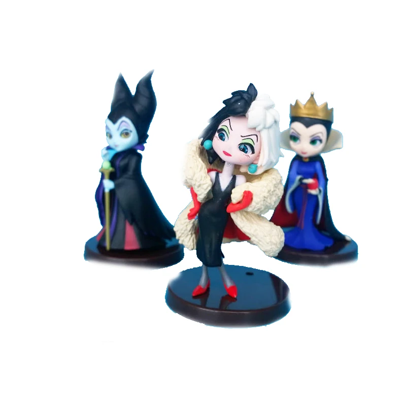 3 шт./компл. Q posket Petit Villains набор Maleficent Cruella de Vil фигурка королевы игрушка подарок для