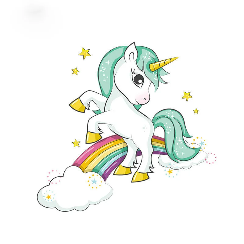 

Rainbow Unicorn Patches Clothing Stickers Patchwork T-shirt Decoration Applique Cute Unicorns On Patch 22x19.5cm