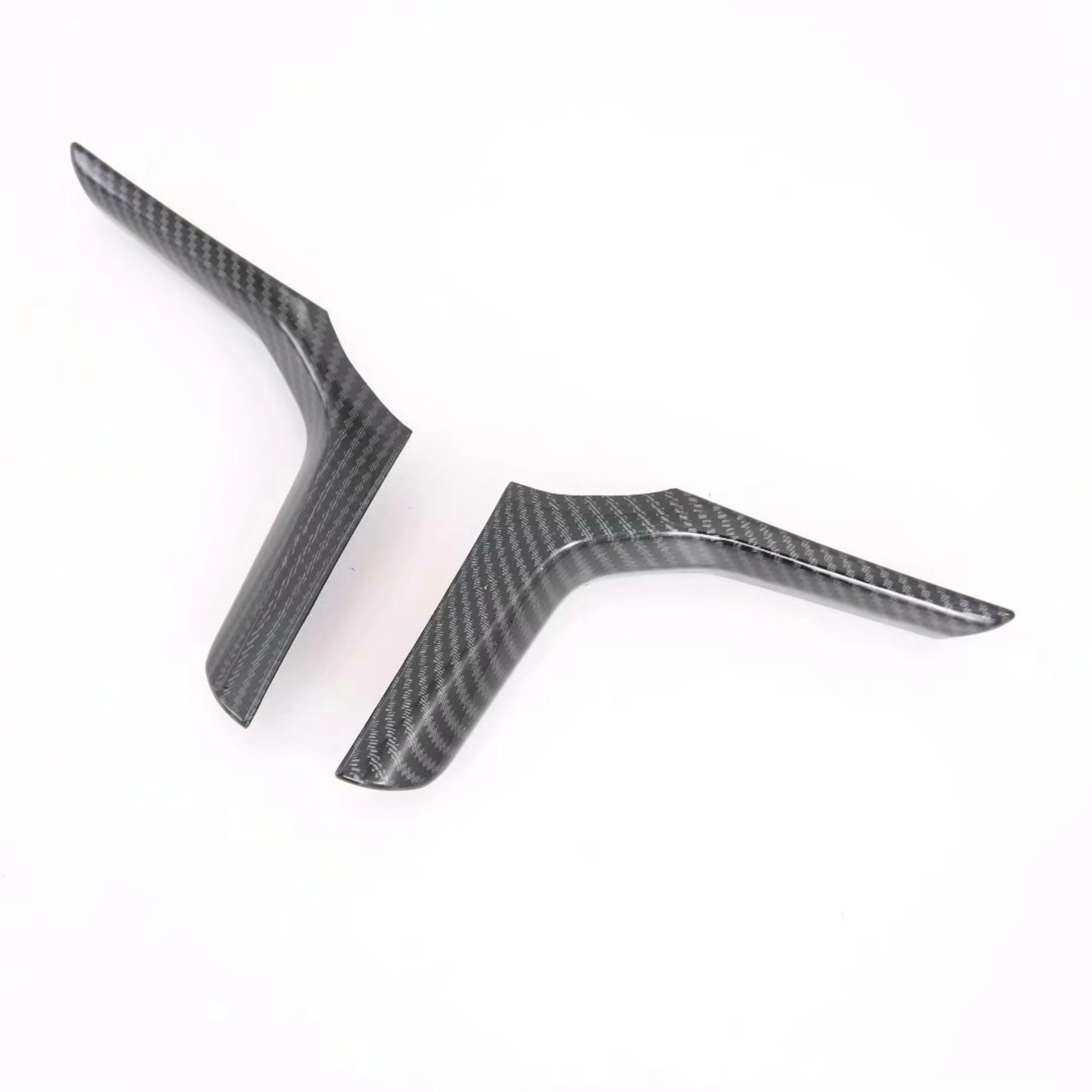 2 piezas de fibra de carbono estilo trim volante decoración de Interior de cubiertas de coche para BMW X5 2019