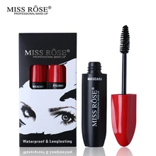 MISS ROSE, 2 шт./лот, профессиональный набор для макияжа, Черная 3d тушь для завивки+ жидкая подводка для глаз, водостойкий стойкий косметический набор, инструмент