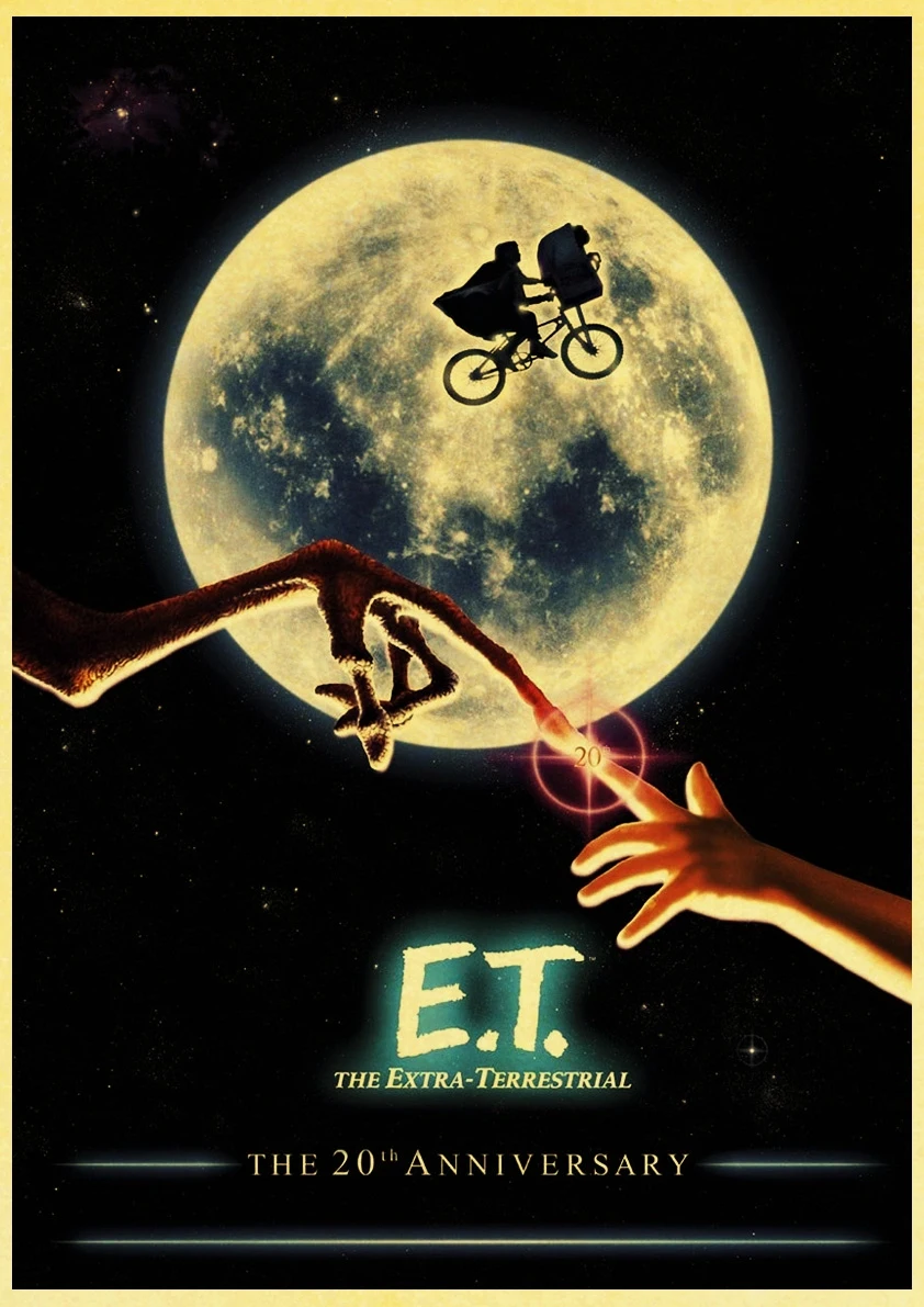 E. T./JAWS/The Termina/Парк Юрского периода Спилберга классический фильм плакаты ретро настенные плакаты художественная печатная живопись ВИНТАЖНЫЙ ПЛАКАТ