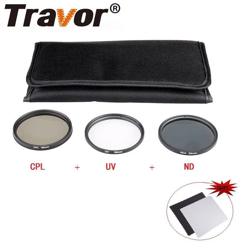 

Travor Camera Filter Polarizing Filter ND4+UV+CPL ND Filter Kit For Nikon Canon Sony Pentax DSLR (49 52 55 58 62 67 72 77)MM