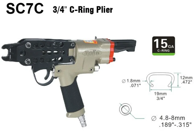 

SC7C Pneumatic C-Ring Gun, Air Nail Gun , Hog Ring Plier , C-Ring Naier Original Authentic