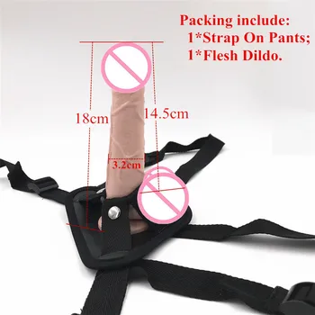 Strap On Realistic Penis Pants For Woman Men Couples Strapon Dildos Panties For Lesbian Gay SM Game Sex Toys for Adult Cock 2