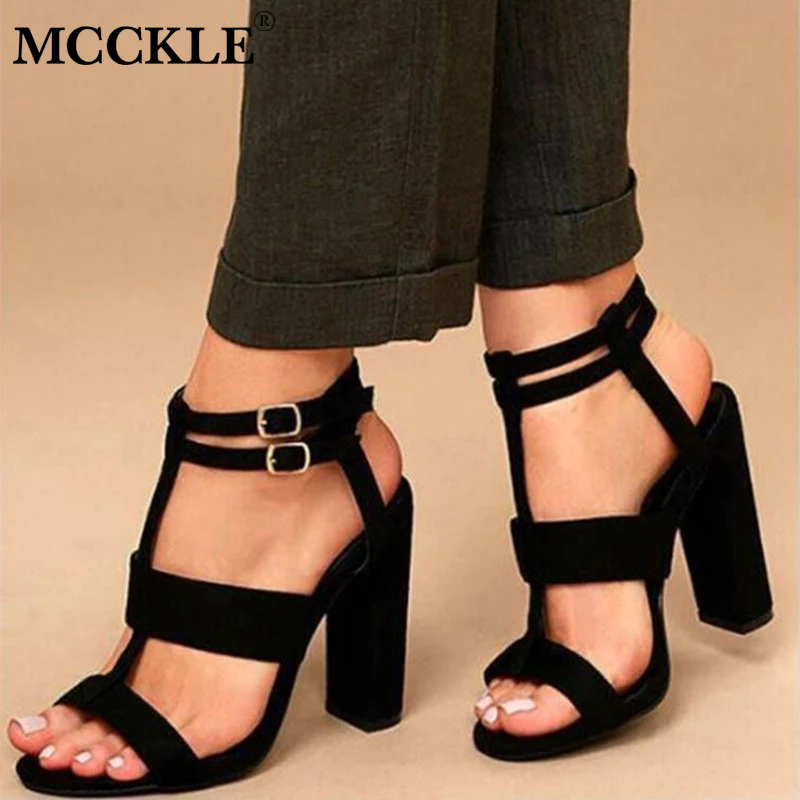double buckle heels