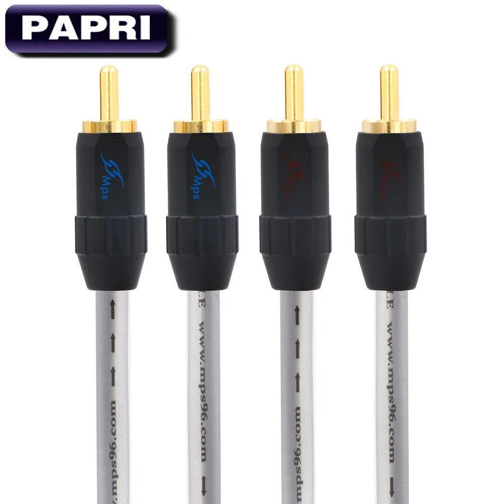 MPS X 7 HiFi аудио кабель провод 99.9997% OCC 24K позолоченный разъем RCA для DVD CD DAC усилитель 1