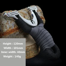 Outdoor Sports Competition Stainless steel Portable Hunting Slingshot Titanium Stainless Steel Catapult Hunting 