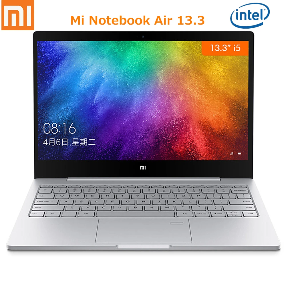 Xiaomi Mi Тетрадь воздуха 13,3 Win 10 Intel i7 i5 Dual Core 2,5 ГГц 8G 256 ГБ SSD отпечатков пальцев Сенсор двухъядерный процессор Wi-Fi Тип-C в китайском стиле