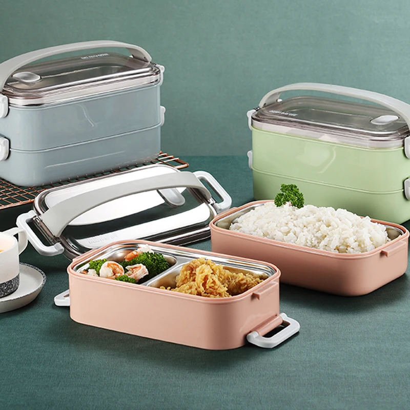 Ланч бокс из нержавеющей стали 304 для взрослых и детей Bento Box BPA Free|Коробки обеда| |