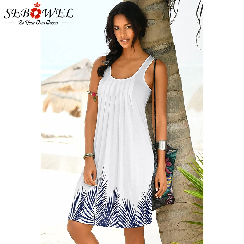 White-Black-Gray-Beachtime-Sleeveless-Beach-Dress-LC220646-1-2 