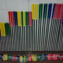 12 шт. высокое качество стальной вал красочные сцепление резиновая головка Дети Мини клюшки для гольфа