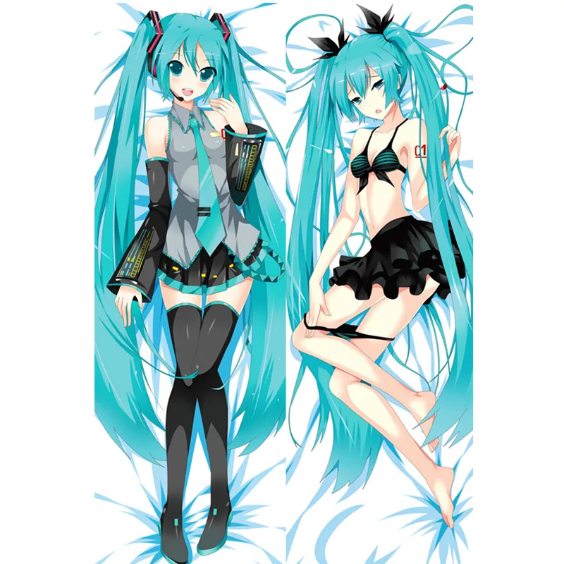 

Amellor Life-sized Japanese Anime Pillowcase Hatsune Miku Pillow Cover 3D Double-sided Bedding Body Hugging pillowcase gitfs