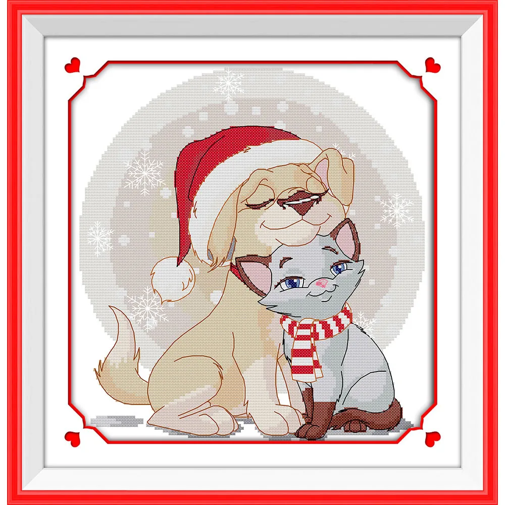 Everlasting Love Merry Christmas(9) Экологичный хлопковый китайский набор крестиков Счетный