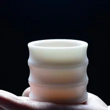 150 мл белый нефрит фарфоровая чайная чашка бамбуковая Фестивальная чашка офисная чайная церемония посуда чайная посуда мастер чашки для Саке как художественная коллекция