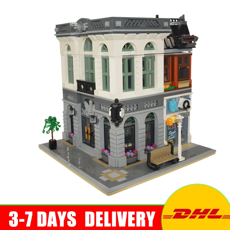 

DHL Free In Stock Lepin 15001 Brick Bank Model Building Kits Blocks Bricks Kits Toys Model Gifts Compatible 10251