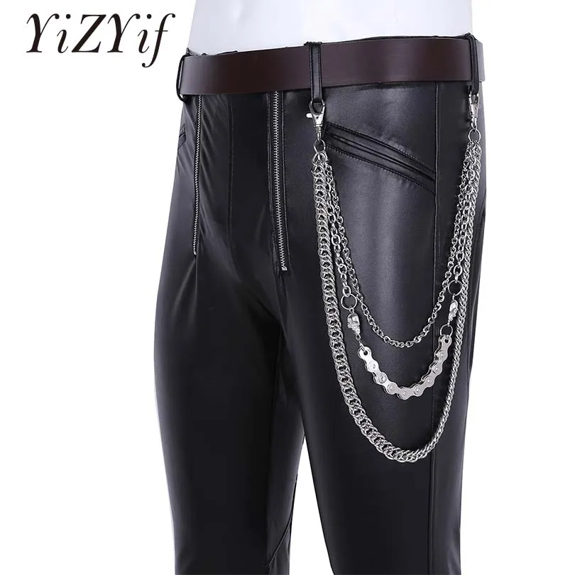 YiZYiF Punk wallet chain Metal Waist Chain jeans Rock Hip Hop Gothic