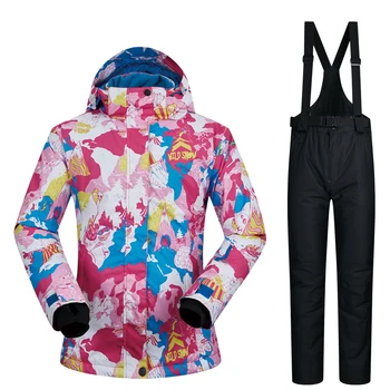 

Women Winter High Quality Outdoor Treking Hunting Windproof Waterproof Warmth Breathable Ski Jacket And Pants Snowboard Suits