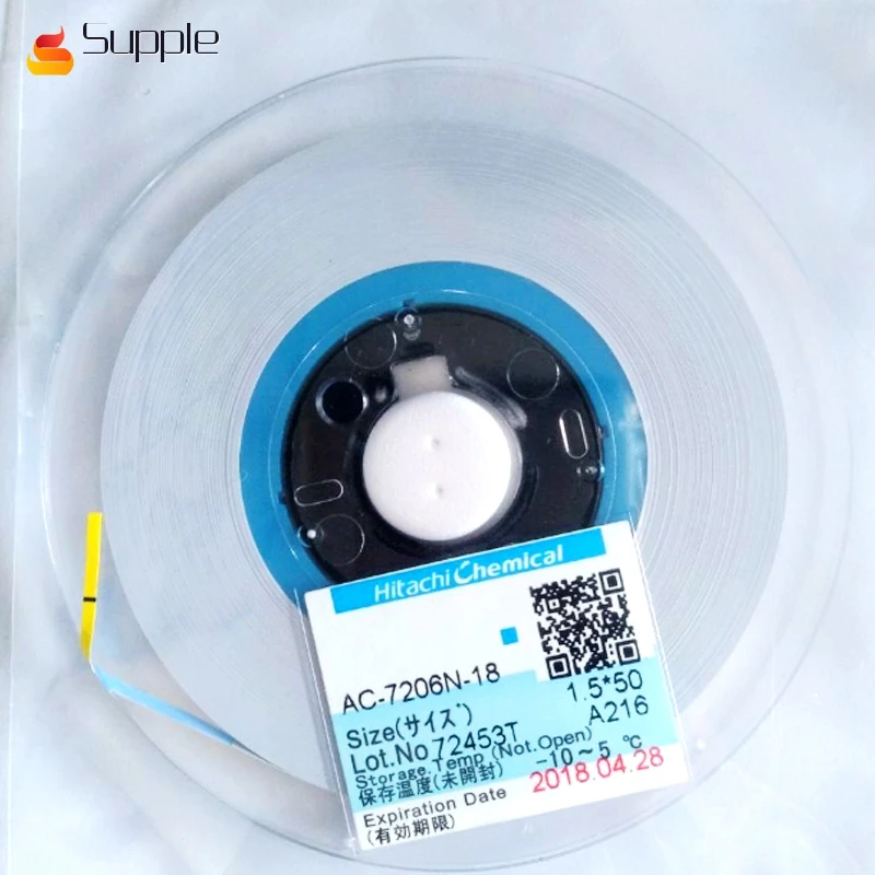 Supple For Hitachi ACF AC-7206N-18 LCD Screen Repair Tape 1.5mm*50M(Newest Date) Anisotropic Conduction Film for Phone FPC Flex Supple For Hitachi ACF AC-7206N-18 LCD Screen Repair Tape 1.5mm*50M(Newest Date) Anisotropic Conduction Film for Phone FPC Flex