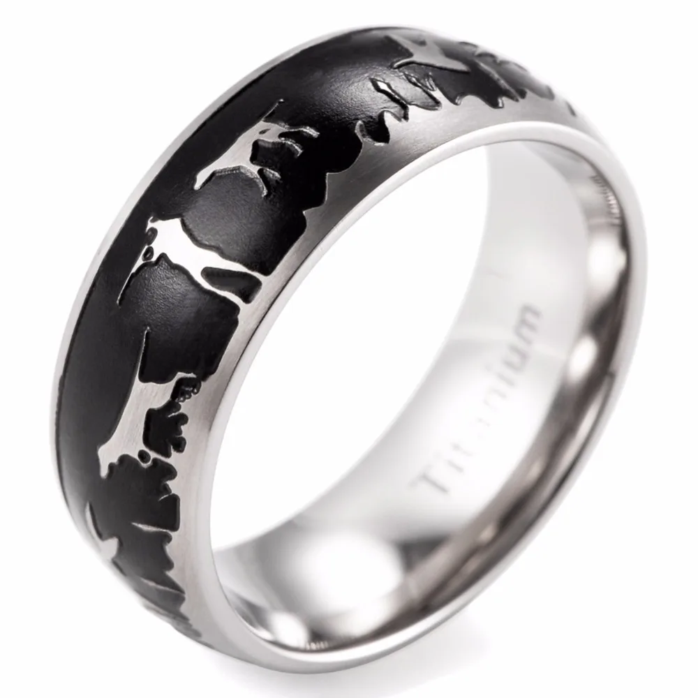 shardon 8mm mens domed titanium black duck hunt ring outdoor wedding band hunter wedding band - Duck Band Wedding Rings shardon 8mm mens domed titanium black duck hunt ring outdoor wedding band hunter wedding band - Duck Band Wedding Rings