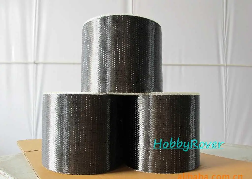 

[Grade A 4.2Gpa] 4"/10cm width T700 300gsm Carbon Fiber 12k UD Uni-directional Cloth Fabric Tap High strength Repair material