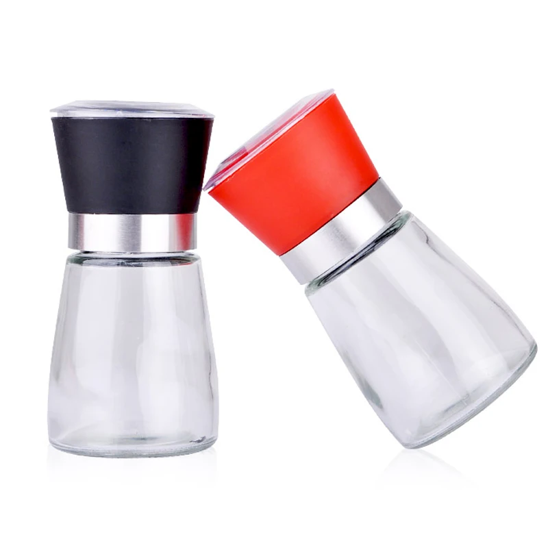 Pepper Grinder Mill Hand Manual Pepper Mill Glass Body Ceramic Core Herb Spice Grinding Muller Kitchen Accessories Cooking Tools (7)