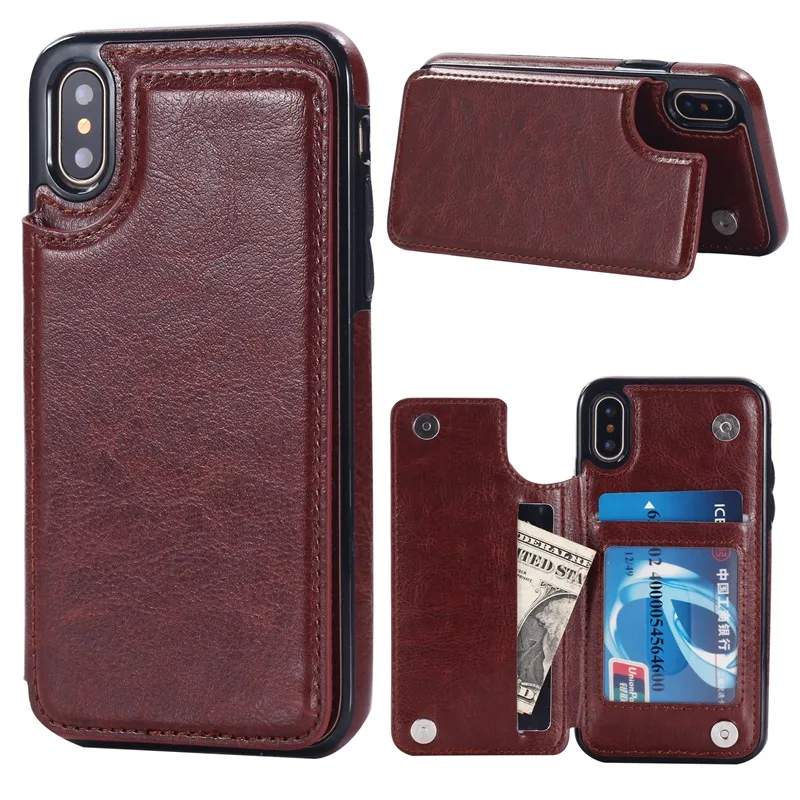 

Leather Buckle Flip Etui for iPhone 6 X XS Case Coque iPhone 6 7 8 Plus Case Card Slot for Funda iPhone XR 6 6s 5s Cover Shell