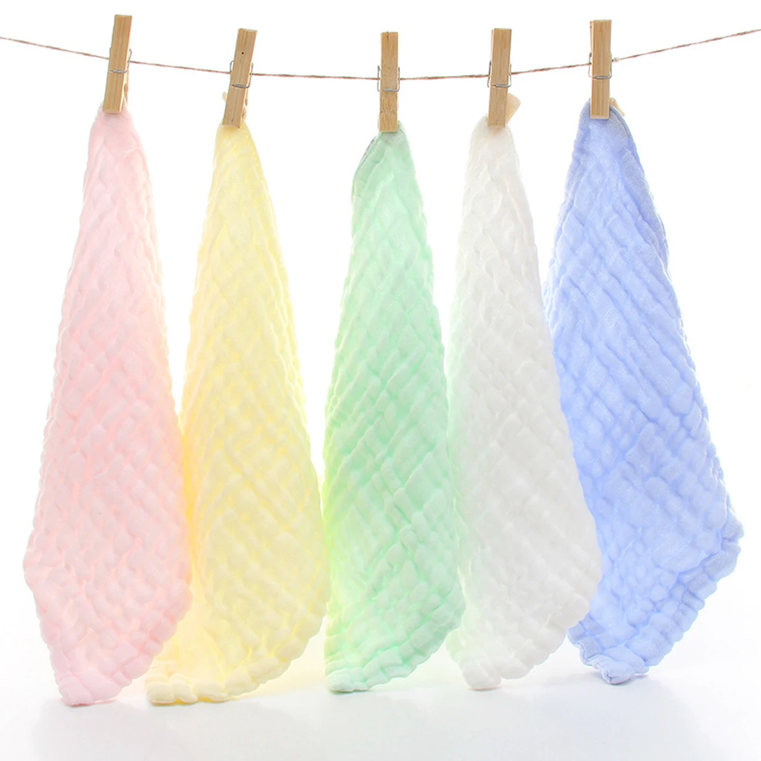 Soft Cotton Newborn Baby Washcloth Handkerchief For Sensitive Skin