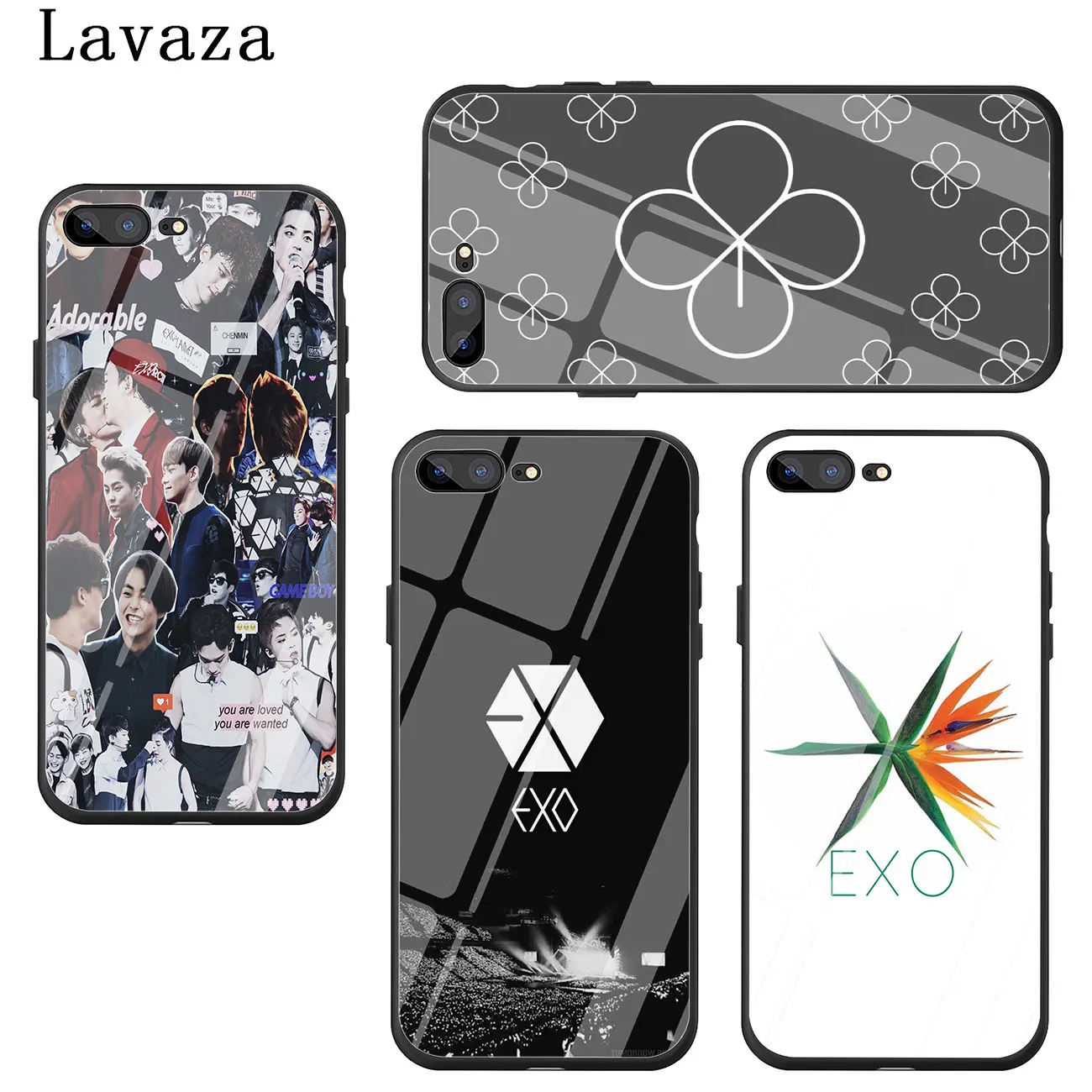 Чехол Lavaza EXO lucky one из закаленного стекла для Apple iPhone XR XS Max X 8 7 6 6S Plus 5 5S SE чехол s