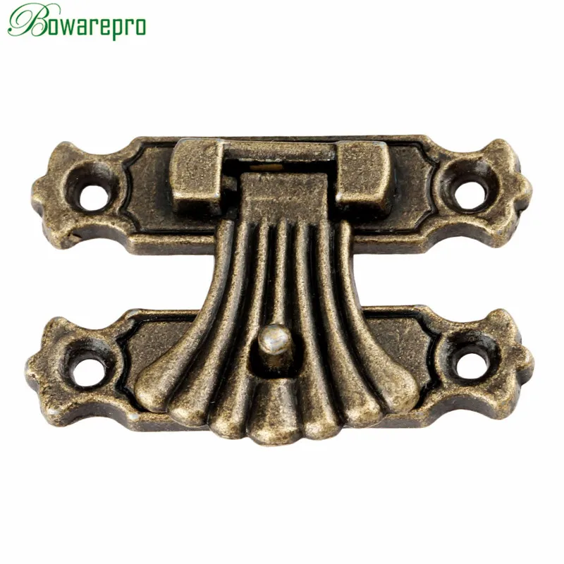Antique Bronze Hasps Jewelry Wooden Box Case Toggle Hasp Latch Vintage Hardware Furniture Accessories + Screws 37*27mm*2
