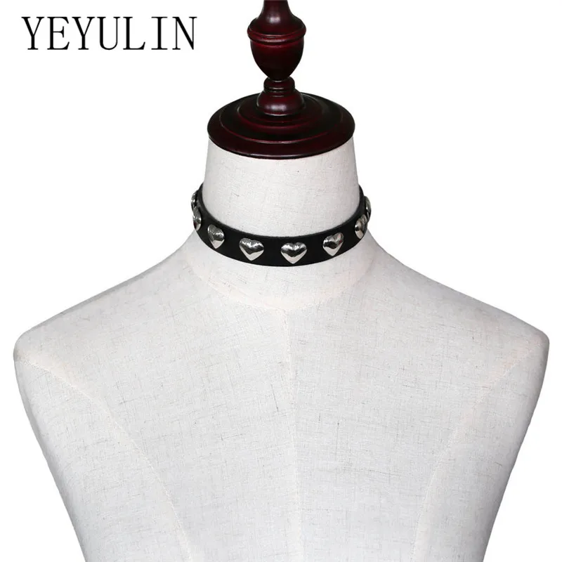Ожерелье чокер из искусственной кожи с заклепками в стиле панк|choker necklace|gothic