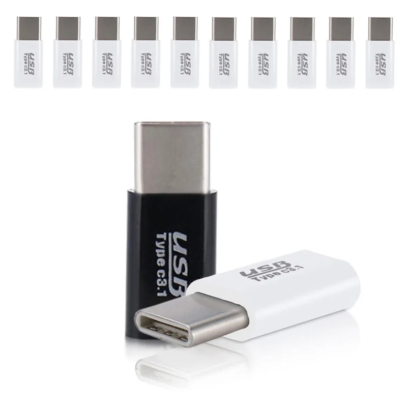 

(Pack of 10) Mobile Phone Charger Micro USB to Type-C Adapter Connector for Samsung Galaxy S8 S8 Plus for Xiaomi for Oneplus