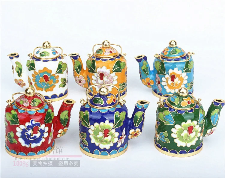 

VINTAGE COLLECT ANCIENT DECORATION EXQUISITE AGATE CLOISONNE CHINESE OLD TEA POT
