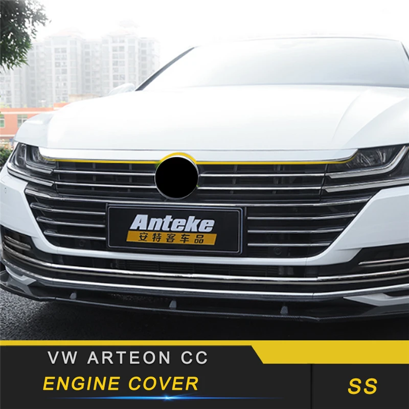 

For VW Arteon CC Car Styling Front Hood Engine Cover Trim Sticker Exterior Accessories