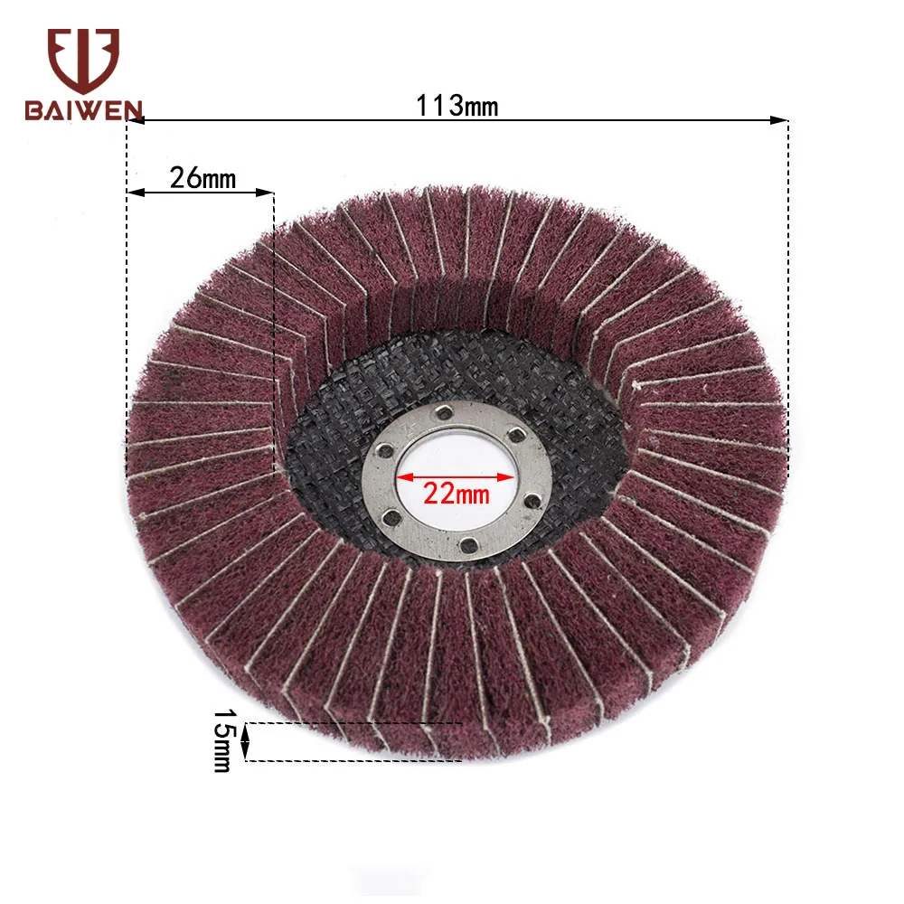 115 мм нейлоновое волокно шлифовальный круг с песком Полировка шлифовальный диск абразивная щетка роторный инструмент