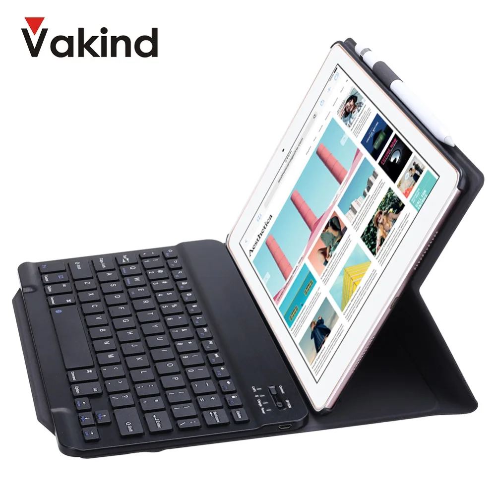 

Portable Smart Flip Bluetooth 3.0 Keyboard Stand Soft Case Cover for iPad 9.7 2018 2017 Case Cover for iPad Air2 /Air1 /Pro9.7