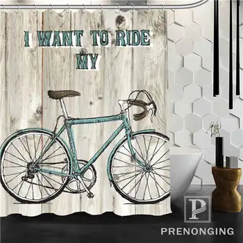 

WOOD Bike Shower Curtain Fabric Waterproof Mildewproof Modern bathtub Bathroom Curtain @43 Multi Size S-171216*09-43