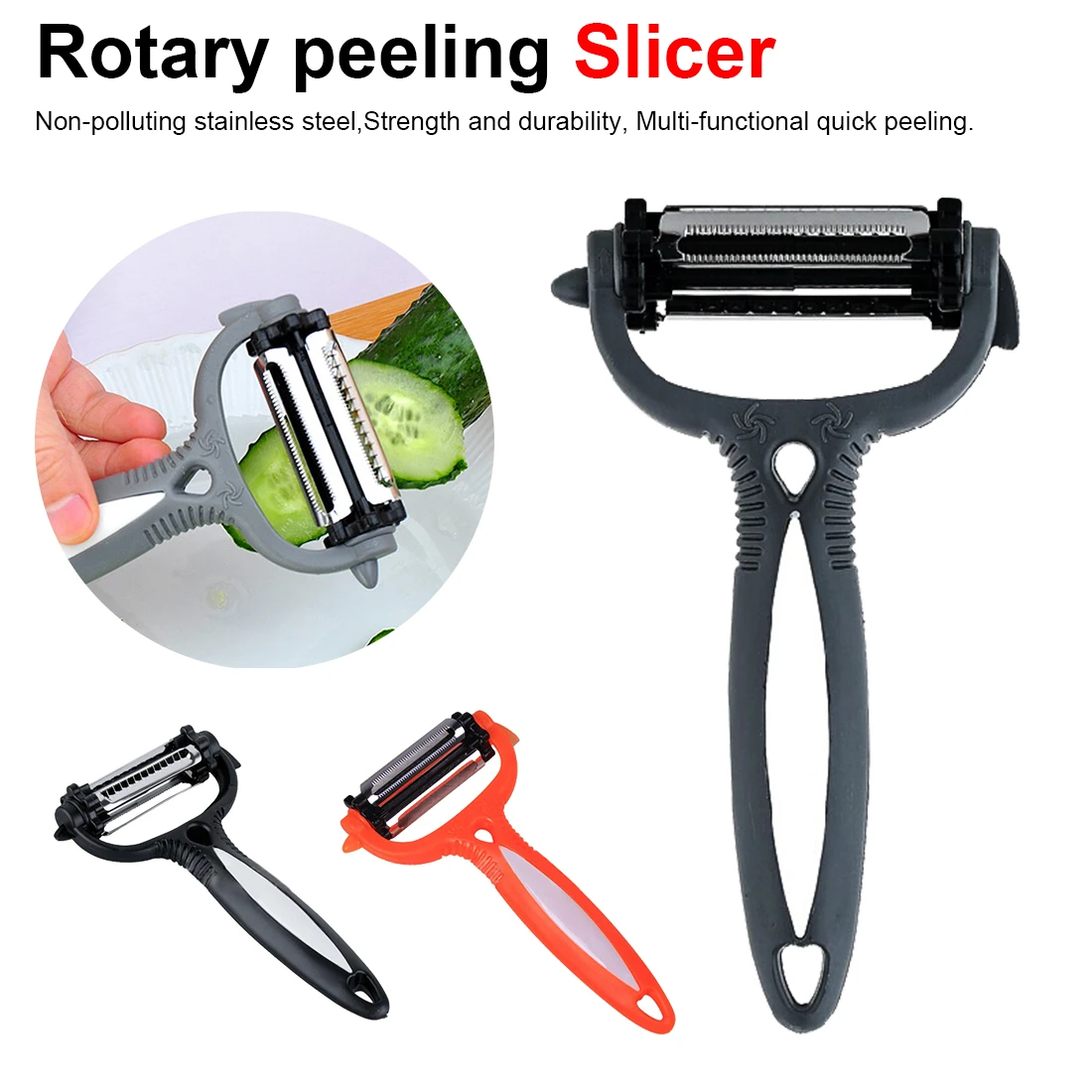 

Multifunctional 360 Degree Rotary Kitchen Tool Vegetable Fruit Potato Carrot Peeler Grater Turnip Cutter Slicer Melon Gadget