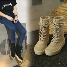 New Men Shoes High-TOP Genuine Leather Mid Calf Women Boots Couple Short Boots Winter Casual Platform Shoes Women Lace Up