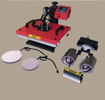 

t shirt heat press machine 6 in 1 for t-shirts/trays/caps/mugs heat press machine t-shirt