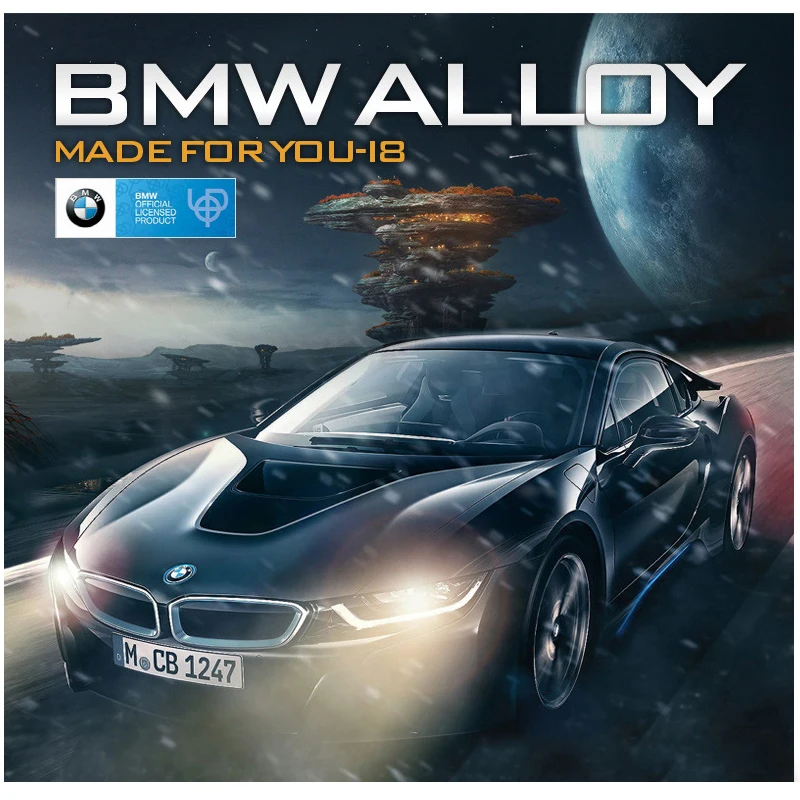 Kopen Rastar Bmw I8 Diecast Speelgoed Auto Model Hot Originele Diecasts Metal Voertuigen Gratis Wiel 124 Collectible Speelgoed Voor Jongen Verjaardag gift