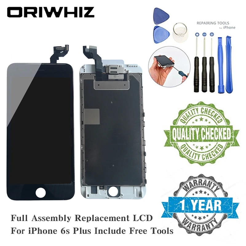 

ORIWHIZ LCD for iPhone 6S Plus Display Assembly Digitizer Touch Screen Replacement Front Facing Camera Earpiece Speaker