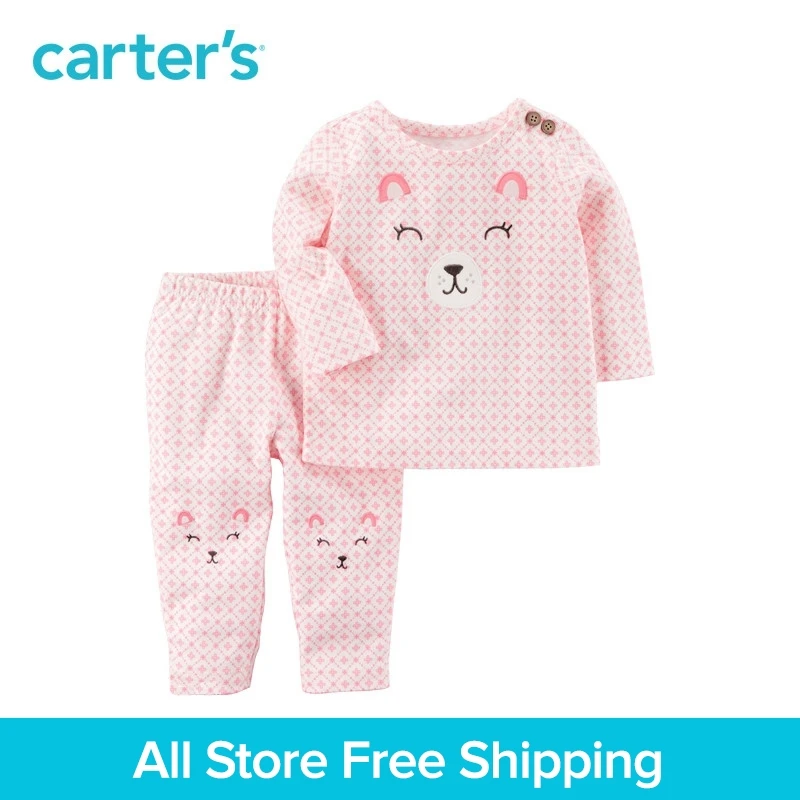 

Carter's 2-Piece baby children kids clothing Girl Spring Bear Top & Pant Set 127G708