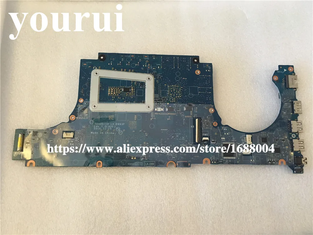 Для Dell Inspiron 7567 материнская плата для ноутбука LA-D993P 0JG23N CN-0JG23N JG23N w/i5-7300HQ cpu и GTX1050 4GB GPU тестовая работа