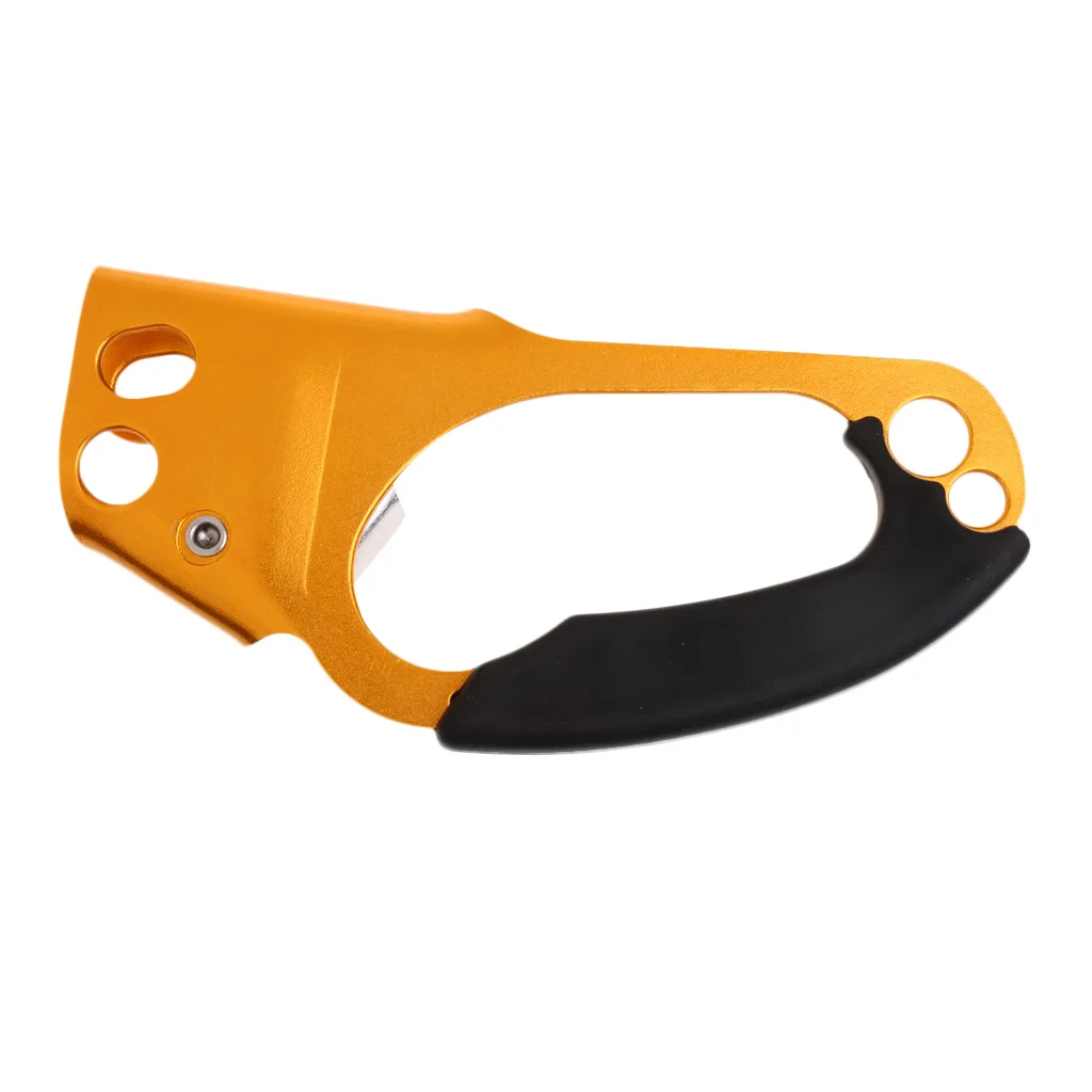 Tree Rock Climbing Hand Ascender Riser 8-13mm Rope Clamp Black Left Hand for Mountaineer Rescue Survival Camping Hiking Access