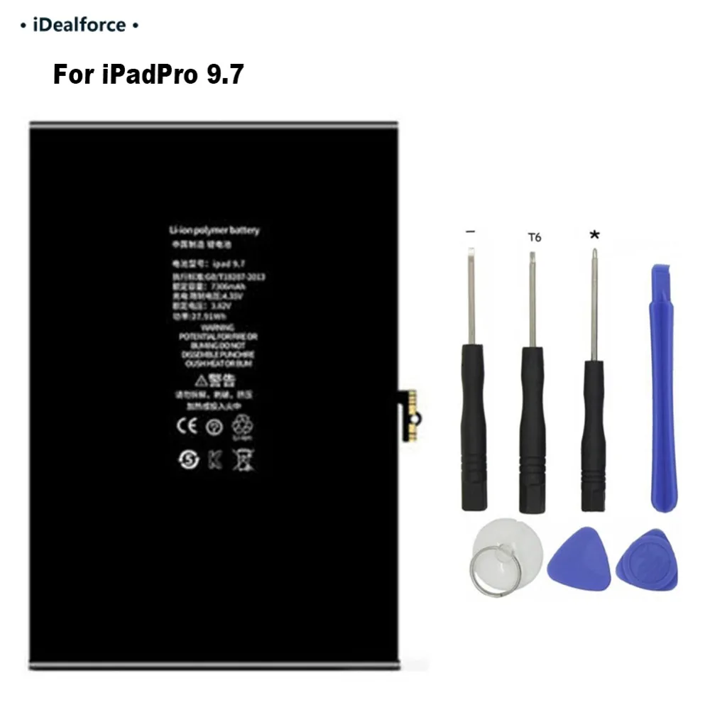 

High quality Replacement Internal Li-ion 7306mAh Battery For iPad Pro 9.7 Tablet Batteries with tool kit / A1673 A1674 A1675