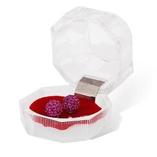 Bisutería, estuches/tres colores cajas de regalo/joyería de embalaje y pantalla/pendiente/anillo 4*4*4